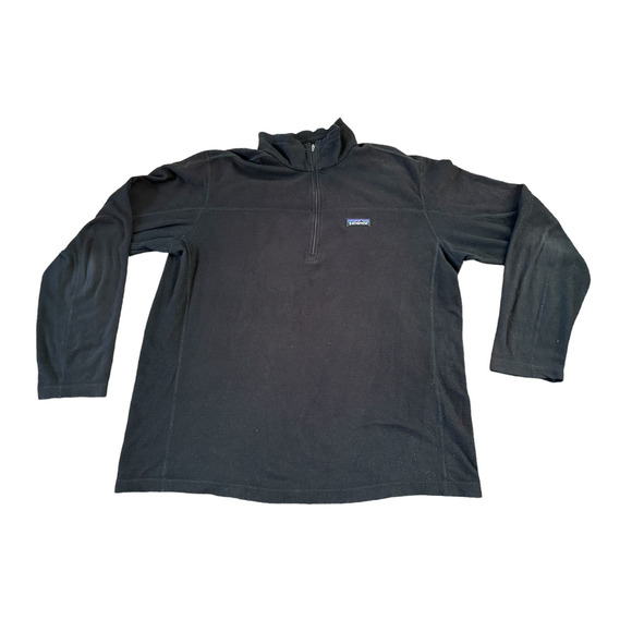Patagonia Mens Large Black 14/ Zip Micro D Fleece Pullover - Picture 1 of 7